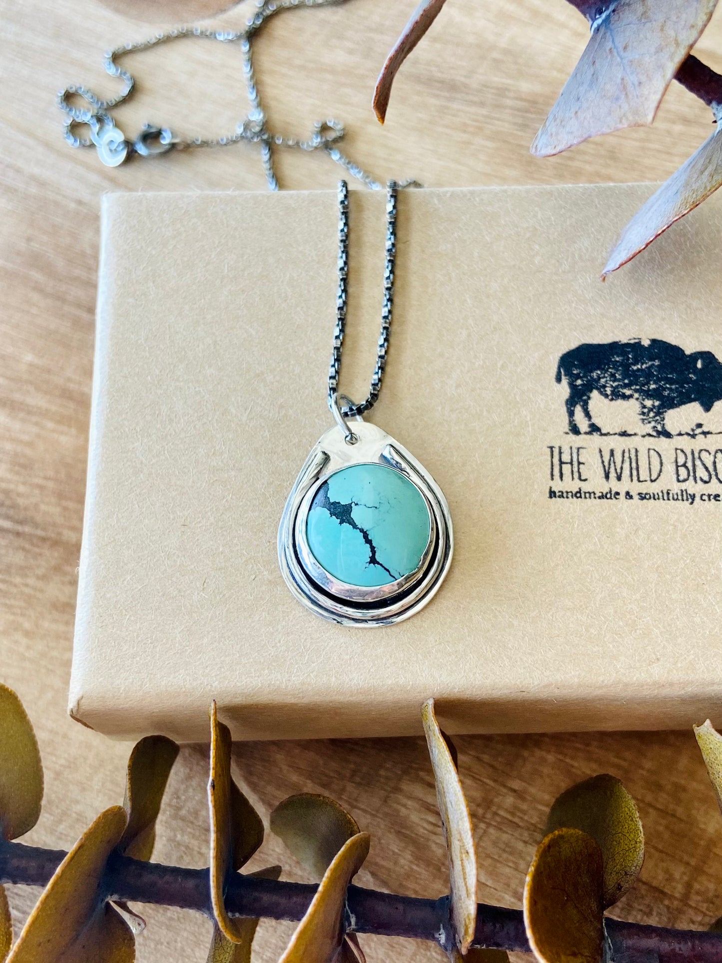 Round Turquoise Pendant