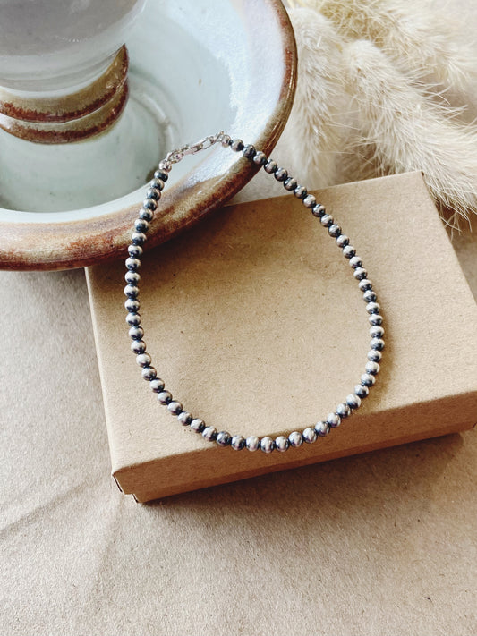 Oxidized Bead Bracelet